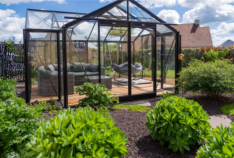 Sitzplatz Gewächshaus