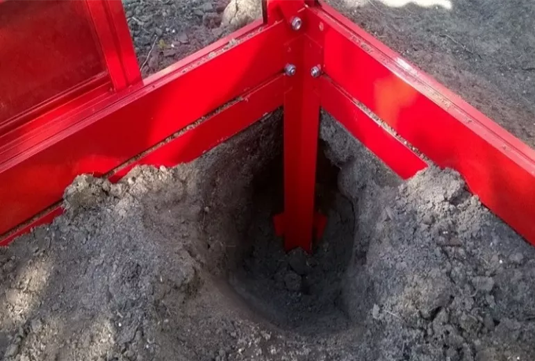 Gewächshaus Fundament, Fundamentrahmen