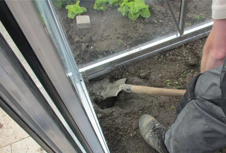 Gewächshaus Punktfundament