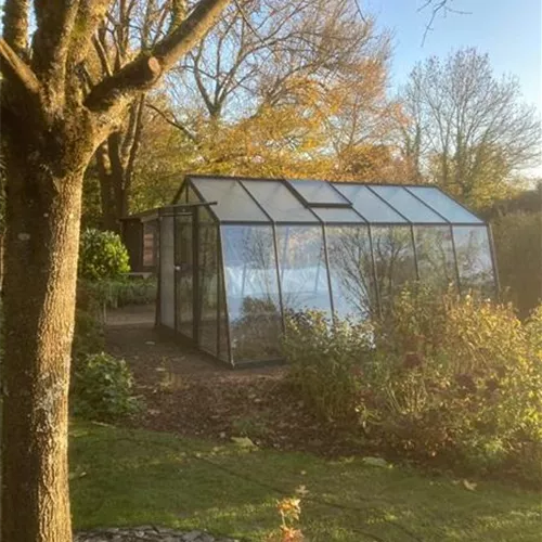 Gewächshaus im Spätherbst