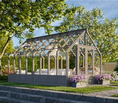 Großes Holzgewächshaus XXL Emilia - mit 4 mm Sicherheitsglas Großes Holzgewächshaus XXL Emilia - mit 4 mm Sicherheitsglas