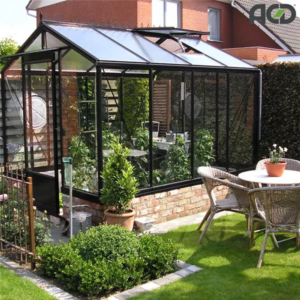 Kleines Mauer-Gewächshaus R204 BLACK