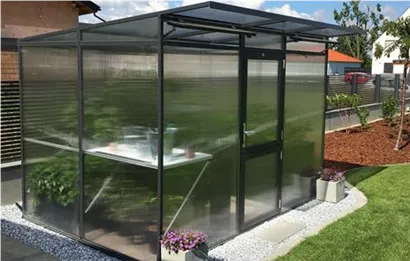 KGT Gewächshaus Linea in Anthrazit-Grau